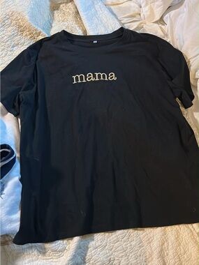 Mama Graphic Tee for Kids - Black